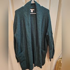 Sincerely Jules hunter green cozy cardigan XL